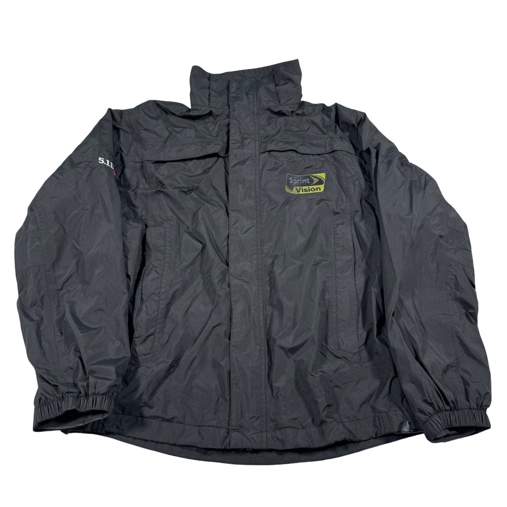 5.11 Tactical Series Jacket Mens Medium Black Sprint Vision Utility Windbreaker